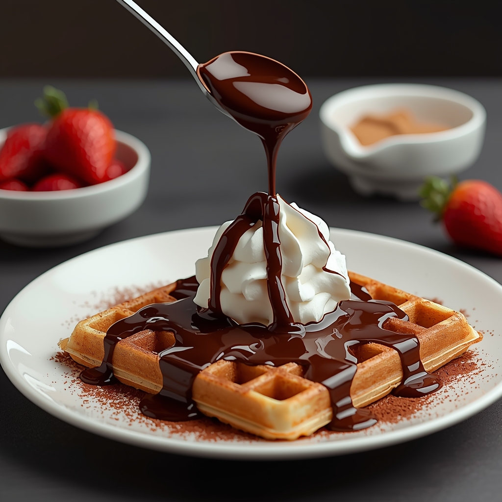 Waffle Chocolate Fondue Nanny's Pavillon